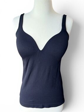 Shapermint Black Sweetheart Built-In Bra Shaper Cami, XL